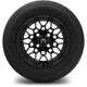 MODZ 12" Galaxy Glossy Black Wheels & Street Tires Combo