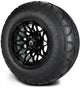 MODZ 12" Galaxy Glossy Black Wheels & Street Tires Combo