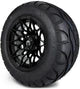 MODZ 12" Galaxy Glossy Black Wheels & Street Tires Combo