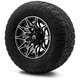 MODZ® 12" Galaxy Machined Black Wheels & Off-Road Tires Combo