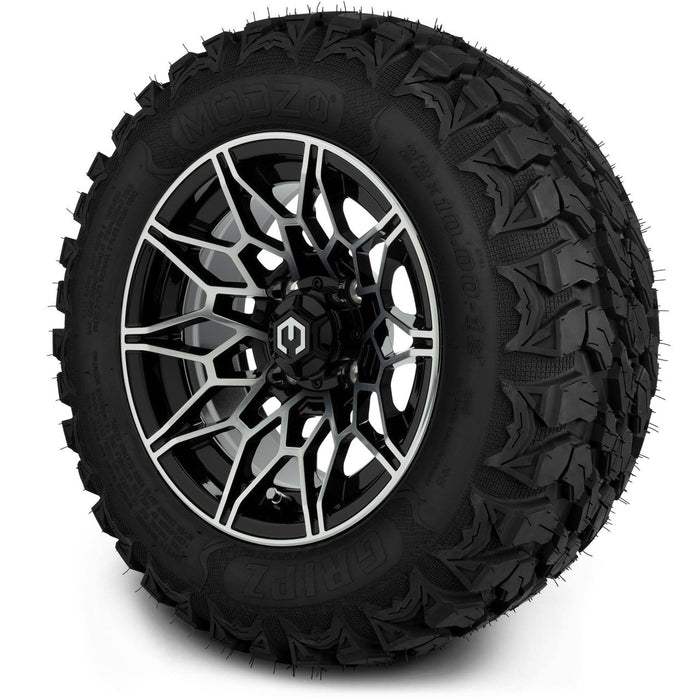 MODZ® 12" Galaxy Machined Black Wheels & Off-Road Tires Combo
