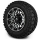 MODZ® 12" Galaxy Machined Black Wheels & Off-Road Tires Combo