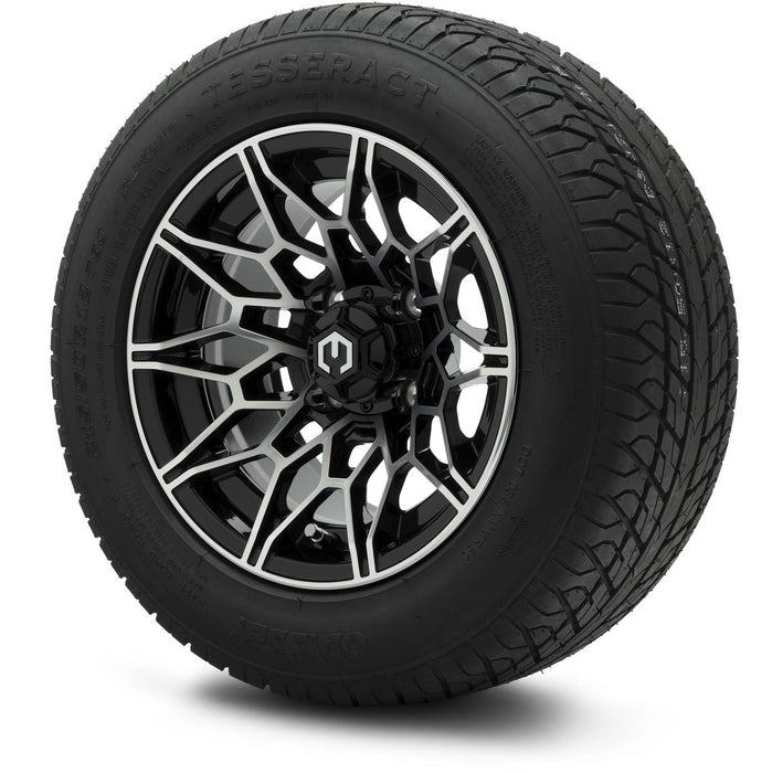 MODZ® 12" Galaxy Machined Black Wheels & Street Tires Combo