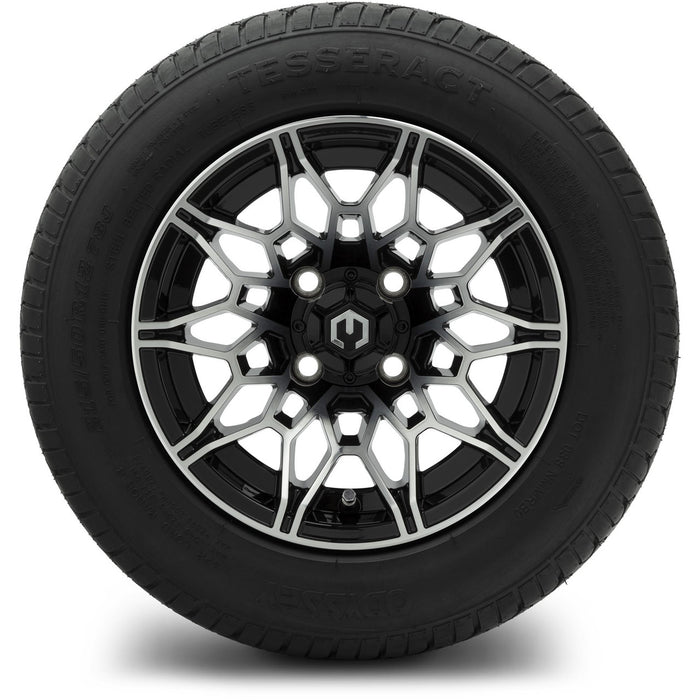 MODZ® 12" Galaxy Machined Black Wheels & Street Tires Combo
