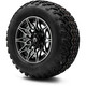 MODZ® 12" Galaxy Machined Black Wheels & Off-Road Tires Combo