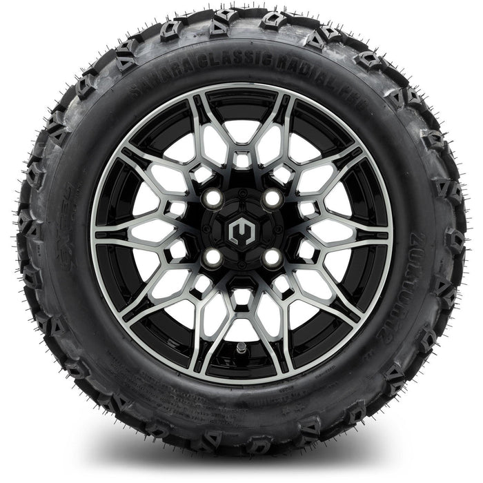 MODZ® 12" Galaxy Machined Black Wheels & Off-Road Tires Combo