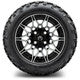 MODZ® 12" Galaxy Machined Black Wheels & Off-Road Tires Combo