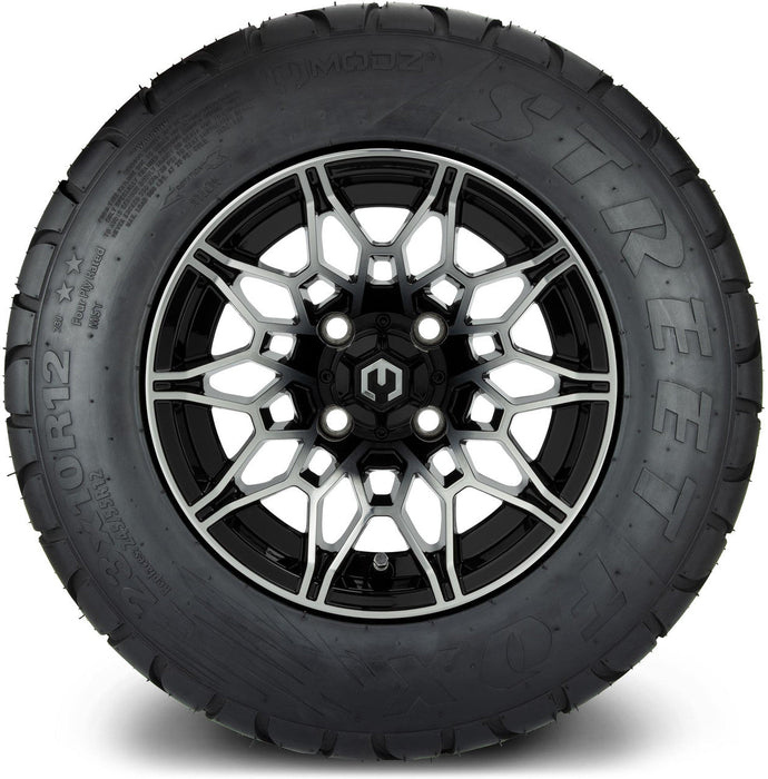 MODZ® 12" Galaxy Machined Black Wheels & Off-Road Tires Combo