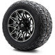 MODZ® 12" Galaxy Machined Black Wheels & Off-Road Tires Combo