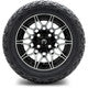 MODZ® 12" Galaxy Machined Black Wheels & Off-Road Tires Combo