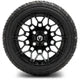 MODZ 12" Galaxy Matte Black Wheels & Street Tires Combo