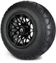 MODZ 12" Galaxy Matte Black Wheels & Street Tires Combo