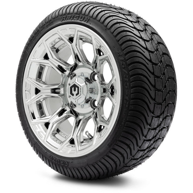 MODZ® 12" Halo Chrome Wheels & Street Tires Combo