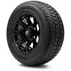 MODZ® 12" Halo Glossy Black Wheels & Street Tires Combo