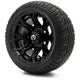 MODZ® 12" Halo Glossy Black Wheels & Street Tires Combo