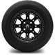 MODZ® 12" Halo Glossy Black Wheels & Street Tires Combo