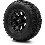 MODZ® 12" Halo Glossy Black Wheels & Off-Road Tires Combo