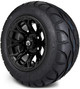 MODZ® 12" Halo Glossy Black Wheels & Street Tires Combo