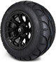 MODZ® 12" Halo Glossy Black Wheels & Street Tires Combo