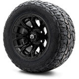 MODZ® 12" Halo Glossy Black Wheels & Off-Road Tires Combo