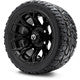 MODZ® 12" Halo Glossy Black Wheels & Street Tires Combo
