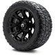 MODZ® 12" Halo Glossy Black Wheels & Street Tires Combo