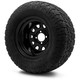 MODZ® 12" Steel D-Window Glossy Black Wheels & Off-Road Tires Combo