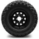 MODZ® 12" Steel D-Window Glossy Black Wheels & Off-Road Tires Combo