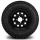 MODZ® 12" Steel D-Window Glossy Black Wheels & Off-Road Tires Combo