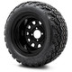 MODZ® 12" Steel D-Window Glossy Black Wheels & Off-Road Tires Combo