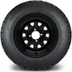 MODZ® 12" Steel D-Window Glossy Black Wheels & Off-Road Tires Combo