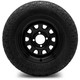 MODZ® 12" Steel D-Window Glossy Black Wheels & Off-Road Tires Combo