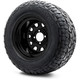MODZ® 12" Steel D-Window Glossy Black Wheels & Off-Road Tires Combo