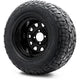 MODZ® 12" Steel D-Window Glossy Black Wheels & Off-Road Tires Combo