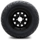 MODZ® 12" Steel D-Window Glossy Black Wheels & Off-Road Tires Combo