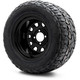MODZ® 12" Steel D-Window Glossy Black Wheels & Off-Road Tires Combo