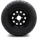 MODZ® 12" Steel D-Window Glossy Black Wheels & Off-Road Tires Combo