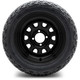 MODZ® 12" Steel D-Window Glossy Black Wheels & Off-Road Tires Combo