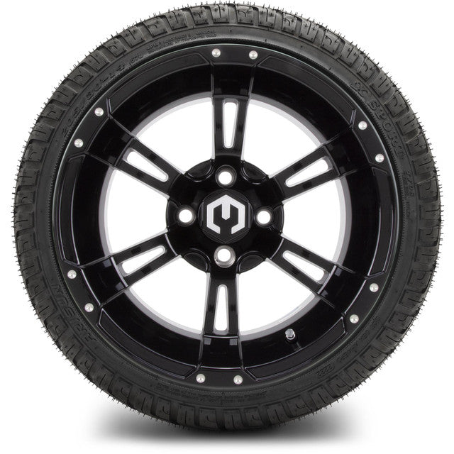 MODZ 14' Ambush Glossy Black - Tire and Wheel Combo