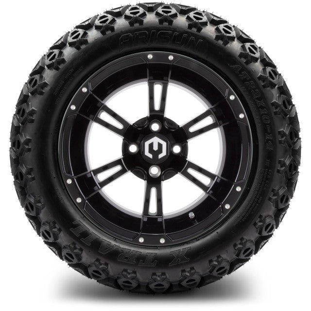 MODZ 14' Ambush Glossy Black - Tire and Wheel Combo