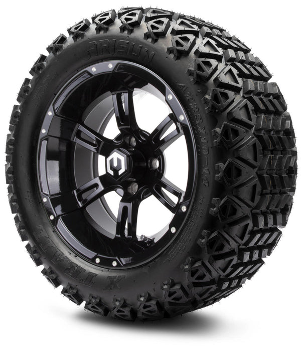 MODZ 14' Ambush Glossy Black - Tire and Wheel Combo