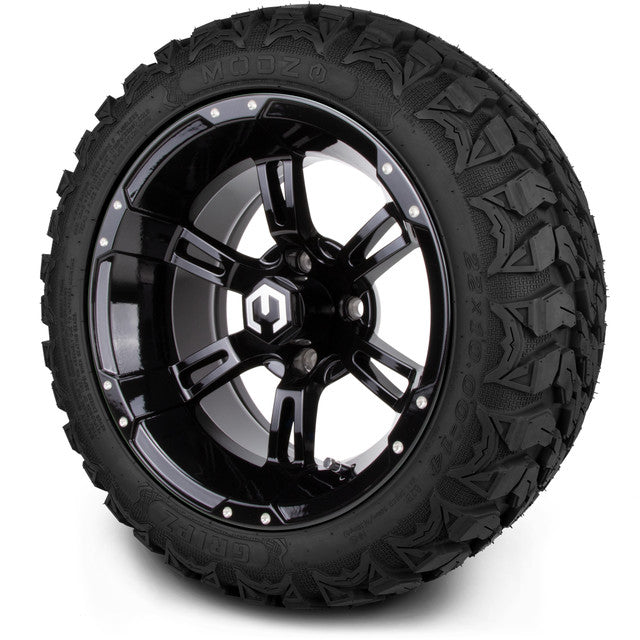 MODZ 14' Ambush Glossy Black - Tire and Wheel Combo