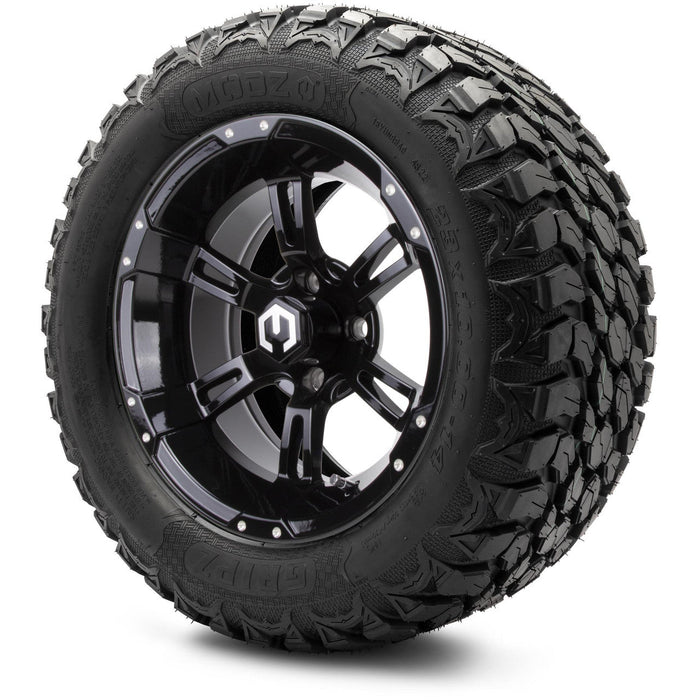 MODZ 14' Ambush Glossy Black - Tire and Wheel Combo