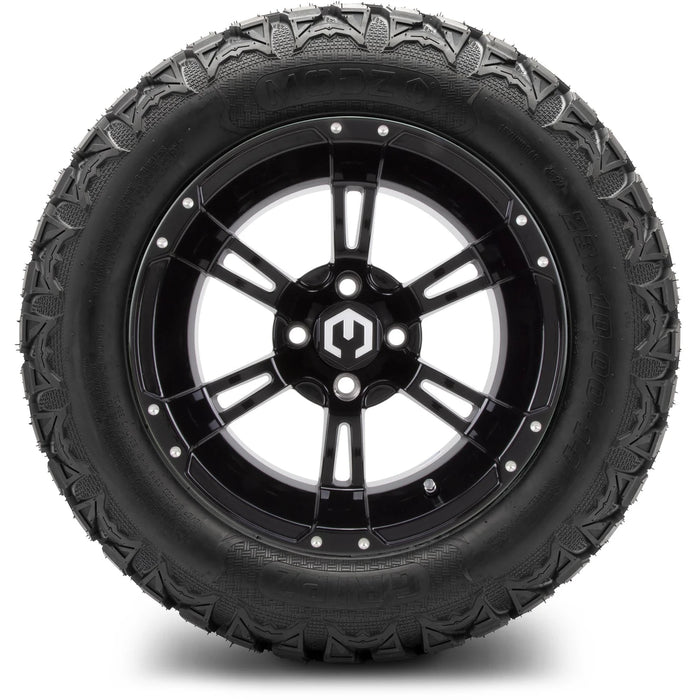MODZ 14" Ambush Glossy Black Wheels & Off-Road Tires Combo