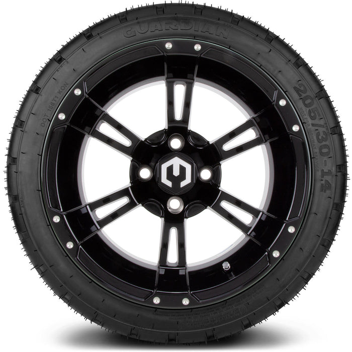 MODZ 14' Ambush Glossy Black - Tire and Wheel Combo