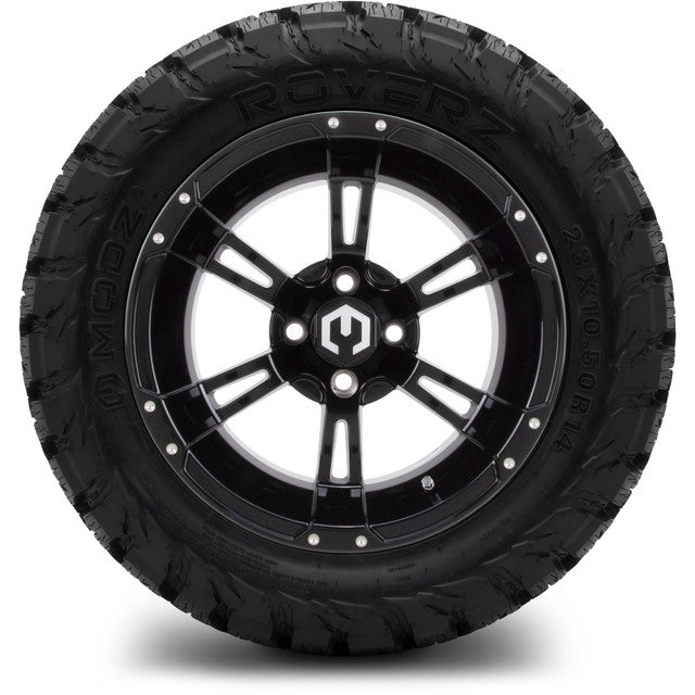 MODZ 14' Ambush Glossy Black - Tire and Wheel Combo