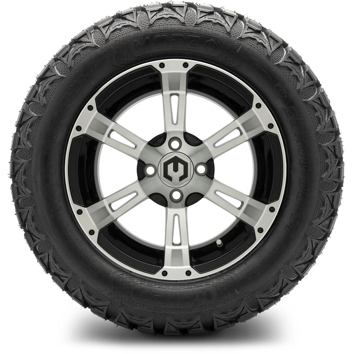 MODZ 14" Ambush Machined Black Wheels & Off-Road Tires Combo