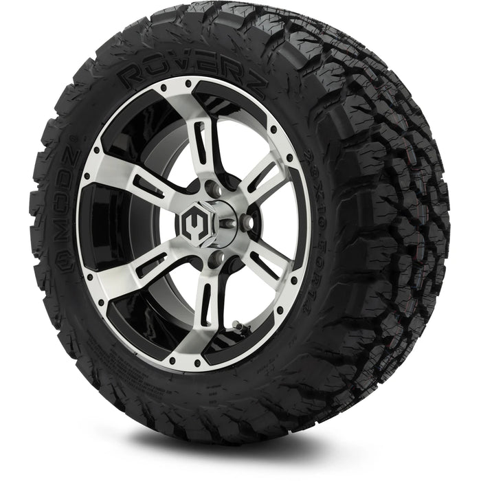 MODZ 14" Ambush Machined Black Wheels & Off-Road Tires Combo