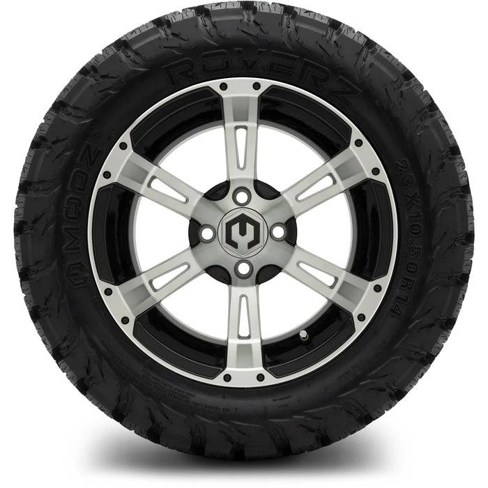 MODZ 14" Ambush Machined Black Wheels & Off-Road Tires Combo