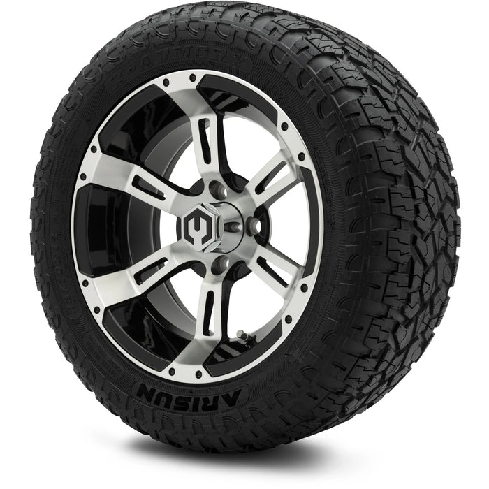 MODZ 14" Ambush Machined Black Wheels & Off-Road Tires Combo